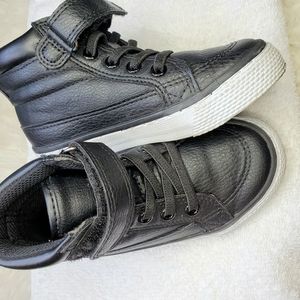 Black high top toddler sneaker
